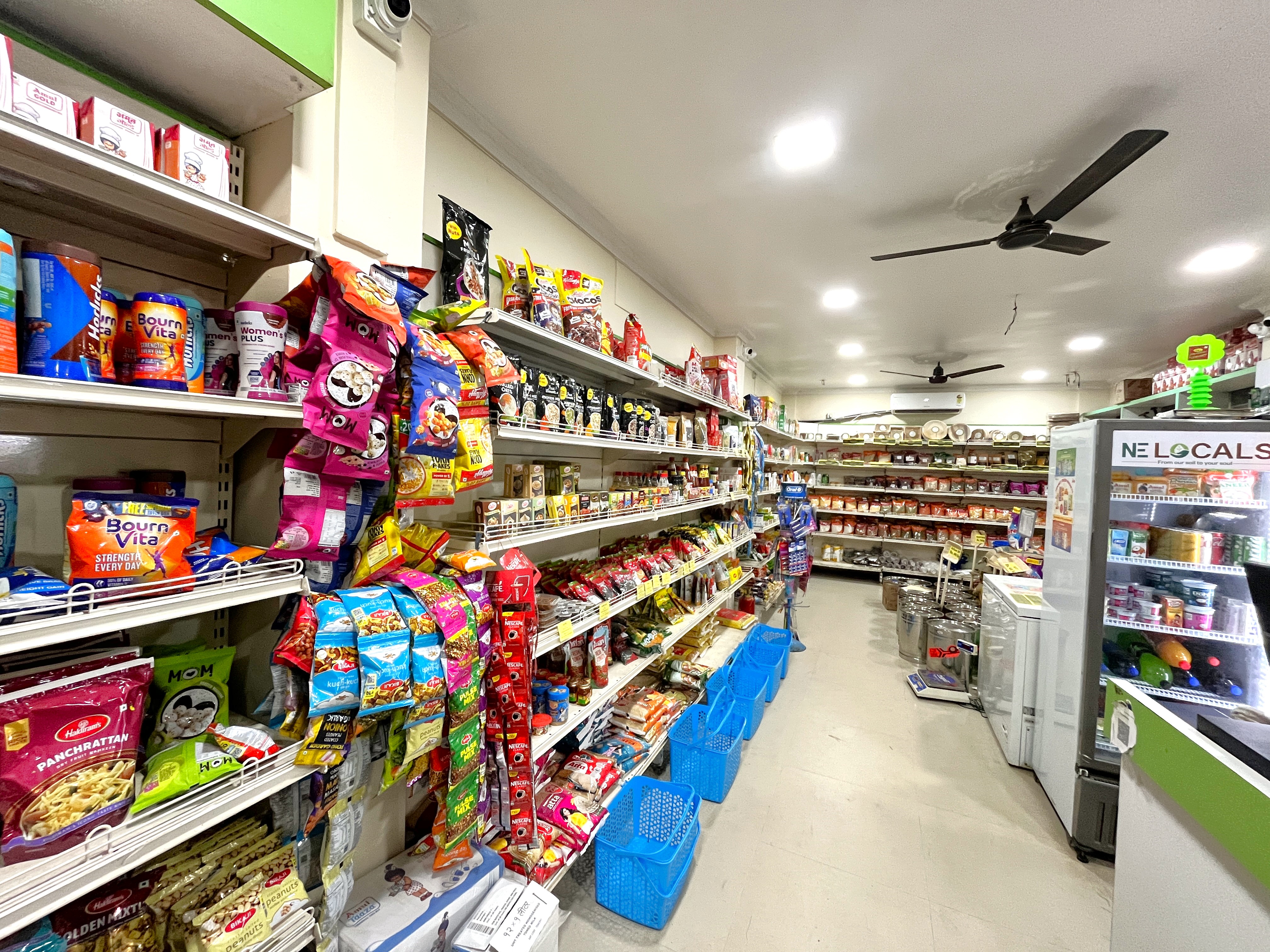 Interior racks with local products